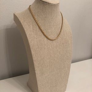 Gold Braided Chain Necklace